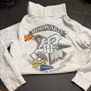 Zara Kids Hogwarts Crest Gray Hoodie